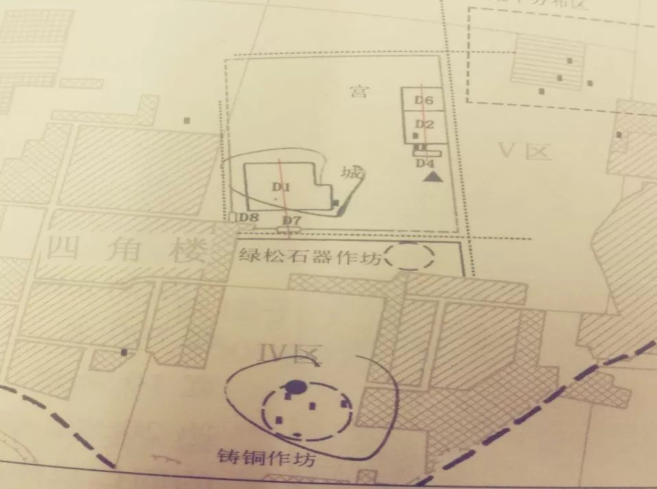 二里头遗址平面图(局部)