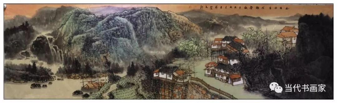 镇原来了一位著名画家:刘东朝(当代山水画家)在闻墨阁