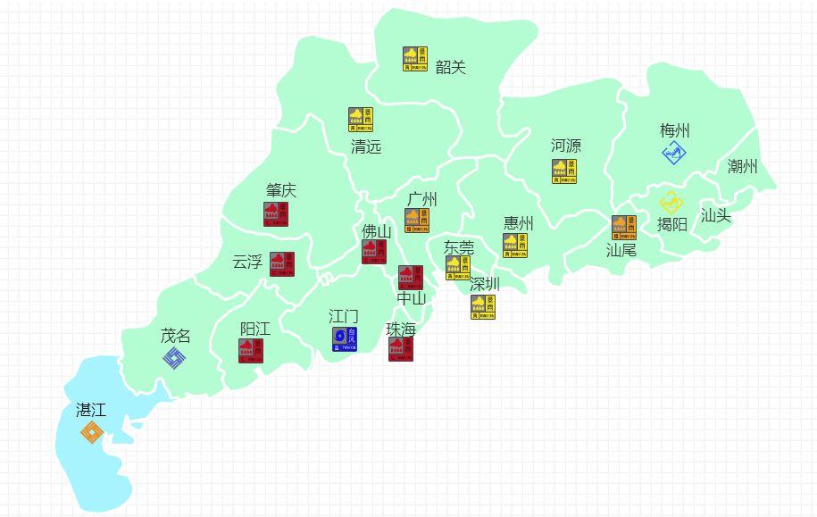 肇庆,云浮,阳江