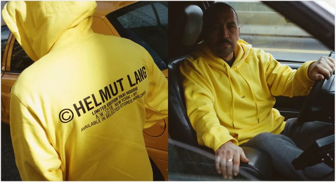 helmut lang taxi hoodie yellow
