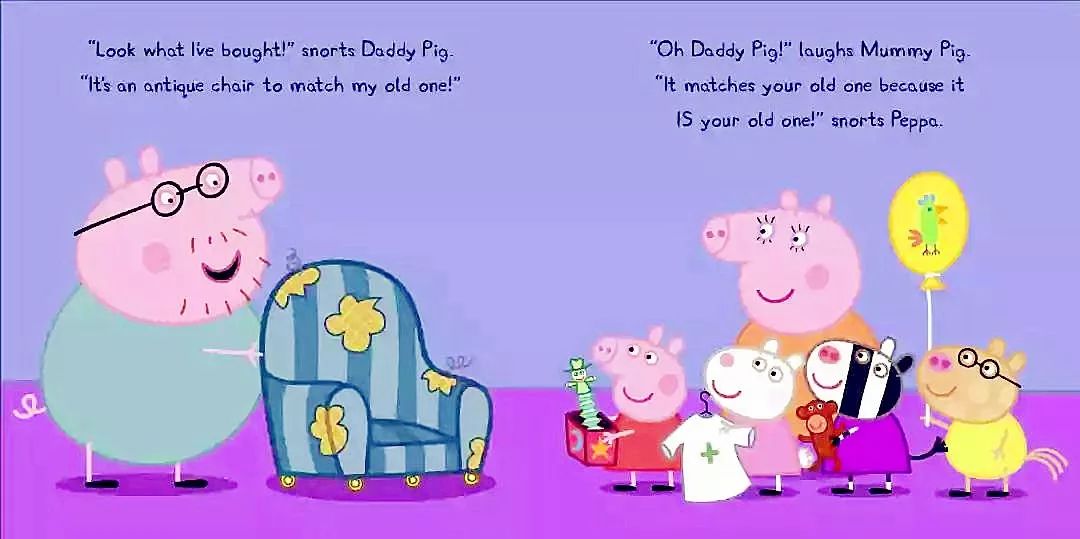 绘本故事daddypigsoldchair小猪佩奇之猪爸爸的旧椅子