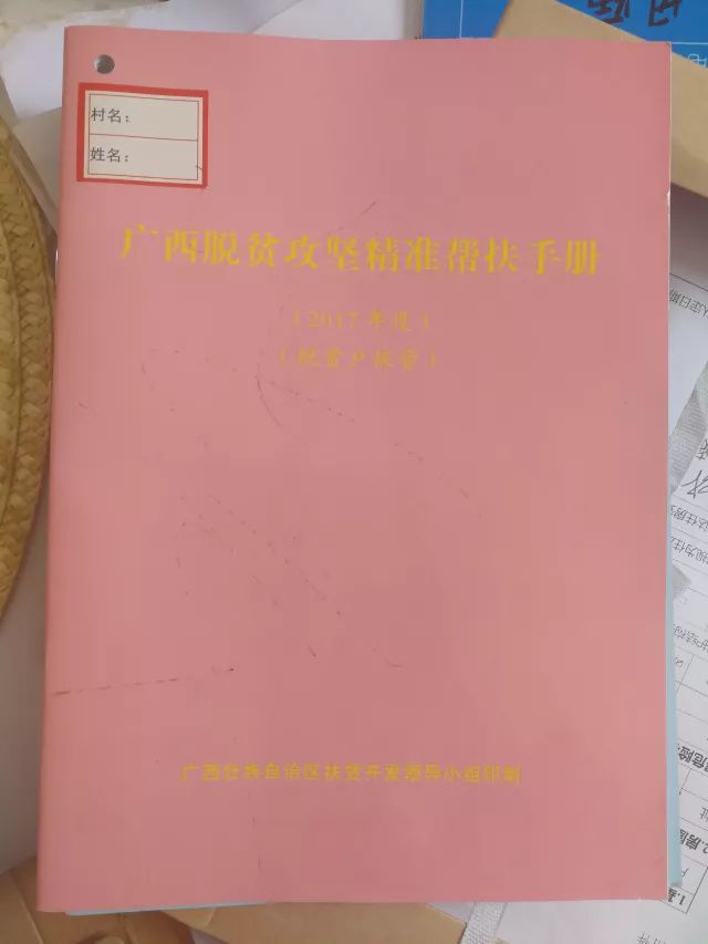 我接过小雯手中的申请材料一看,奇怪地问:"咦,别人家的扶贫手册都是大