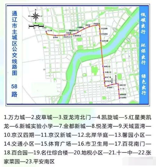 便民快来看通辽最新最全公交线路图