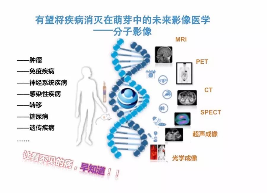 作为医学影像学未来的发展方向,分子影像涉及分子生物学,纳米材料学