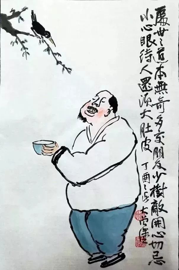 他的画配上打油诗,实在太有趣,忍不住一读再读