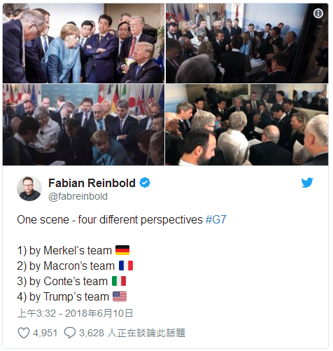 g7峰会:默克尔火爆网络的照片中都有谁?