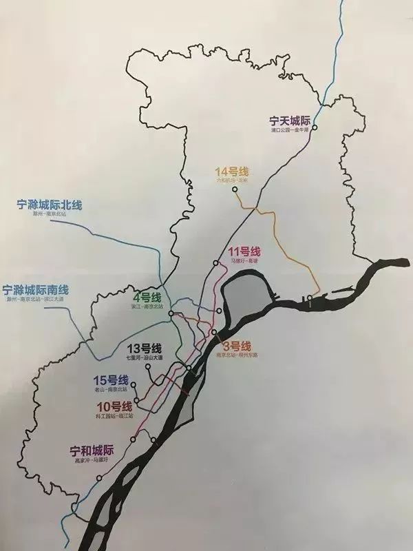 宁滁轻轨南线规划也有条不紊:南京北站,滁州站,滨江大道站……沿线