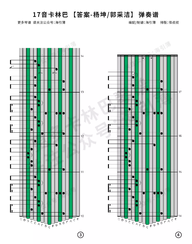 8音卡林巴曲谱_探窗卡林巴曲谱17音