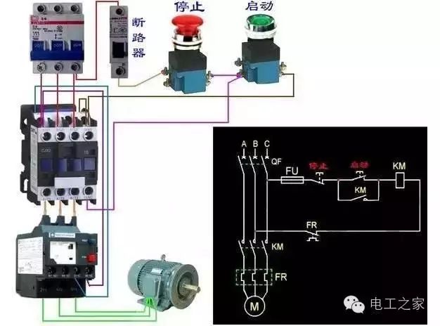 热继电器动作原理和电器图以及接线图