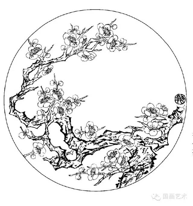 100幅白描梅花练笔用