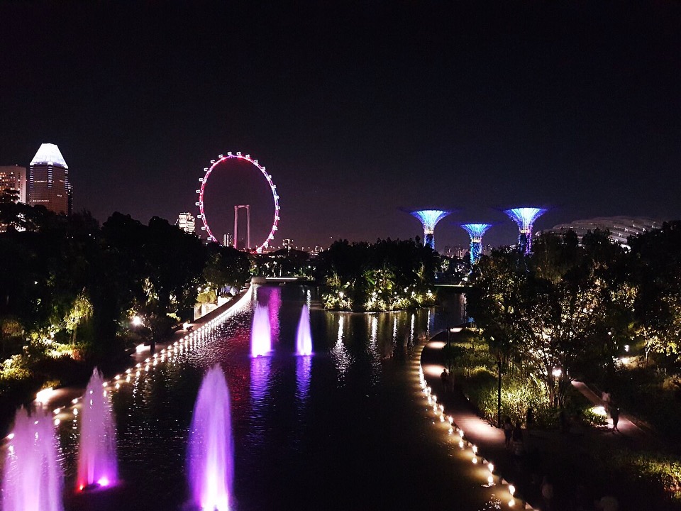 滨海湾夜景