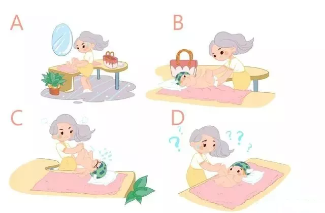 q4:以下哪个是给宝宝换尿布的正确方式?