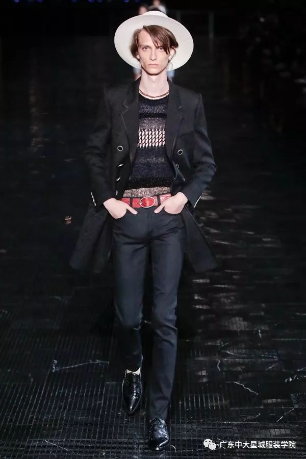 放荡不羁的西部牛仔saintlaurent2019春夏男装秀