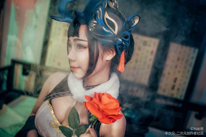 阴阳师 阎魔cosplay 性感御姐气场两米八