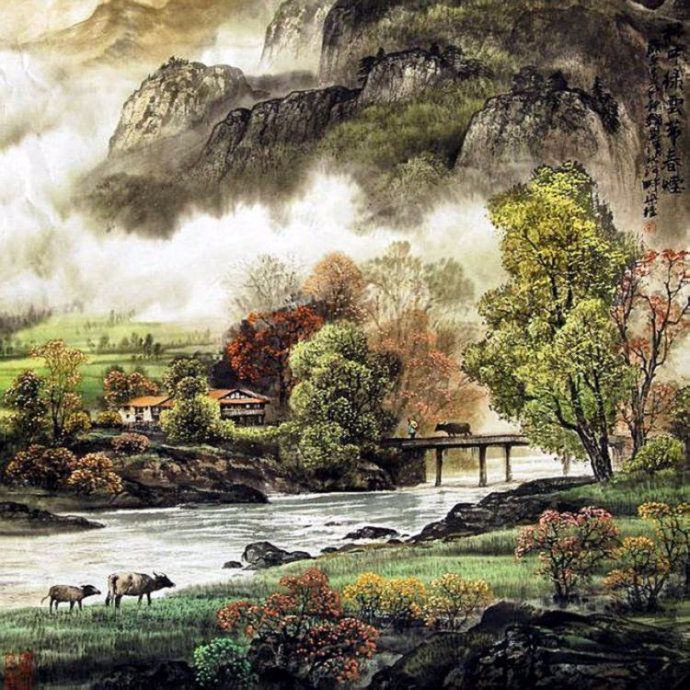 刘梁经的彩墨山水画借鉴了19世纪西方, 网站fenleitong.