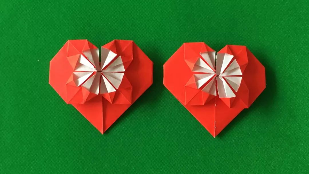 手工折纸,心形折纸教程,这个折法很有创意