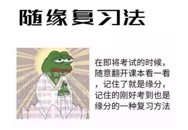 我们为你找到了最不正经的复习攻略