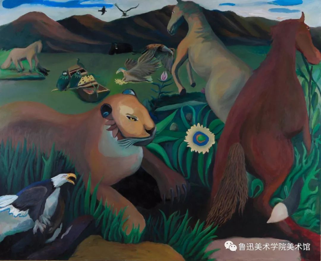 宋传奇 《美丽新世界》 154cm×300cm 布面油画 指导教师:刘子平