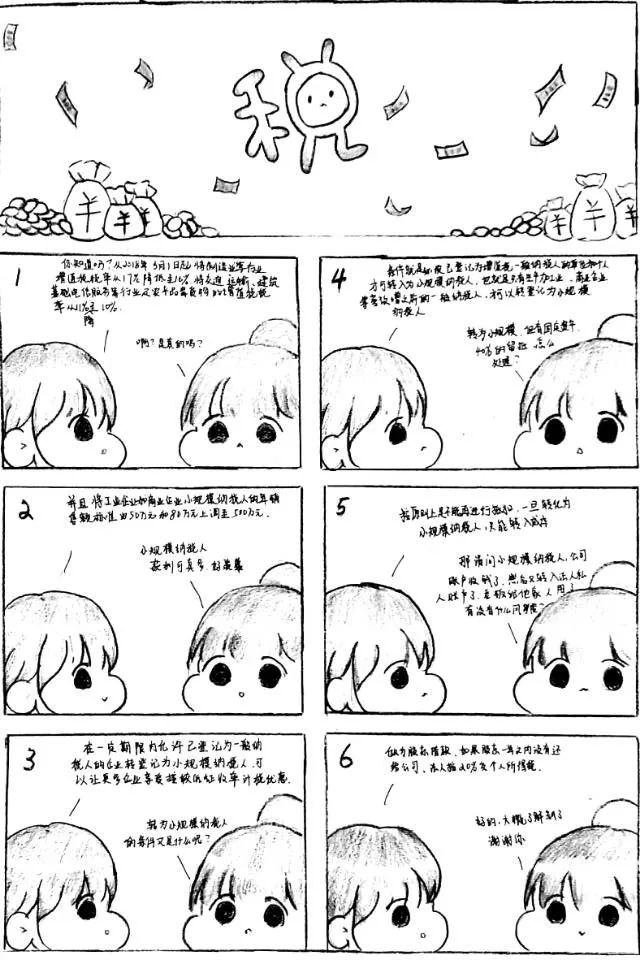 萌翻了00后手绘漫画身边的税收故事