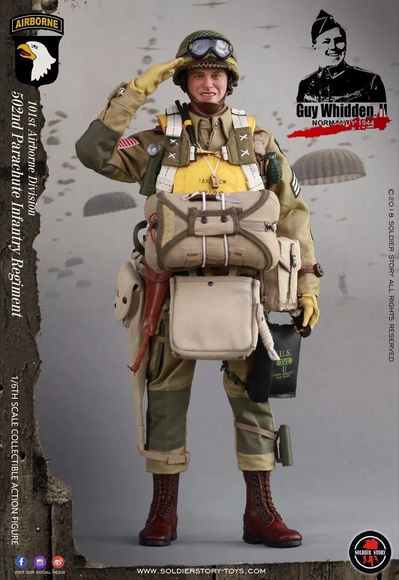 新品预定 soldierstory 1/6 wwii 美军101空降师 502伞降步兵团 伞兵