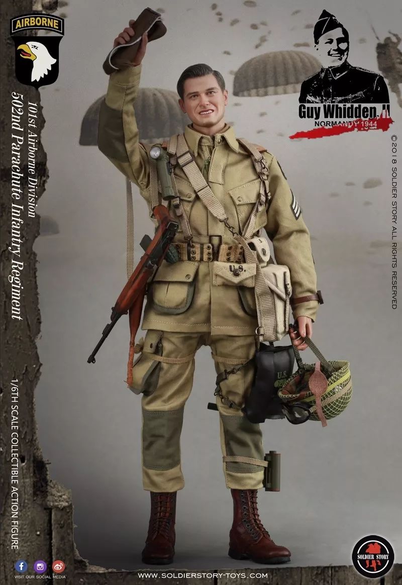 新品预定 soldierstory 1/6 wwii 美军101空降师 502伞降步兵团 伞兵