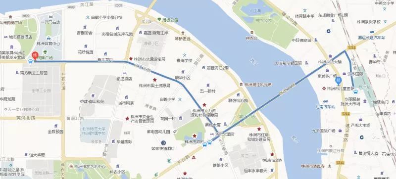 株洲西站线路一:株洲西站公交站乘坐t60路公交到黄河路口公交站下车