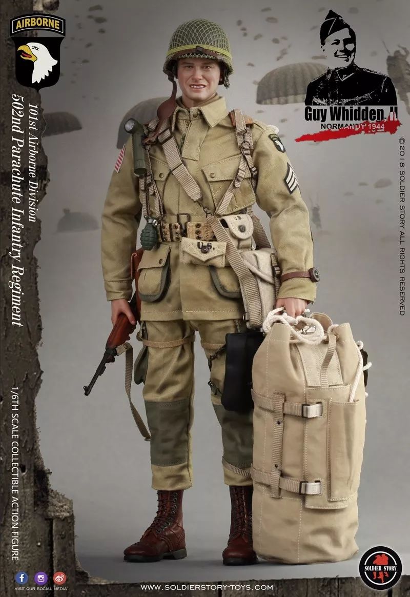 新品预定 soldierstory 1/6 wwii 美军101空降师 502伞降步兵团 伞兵