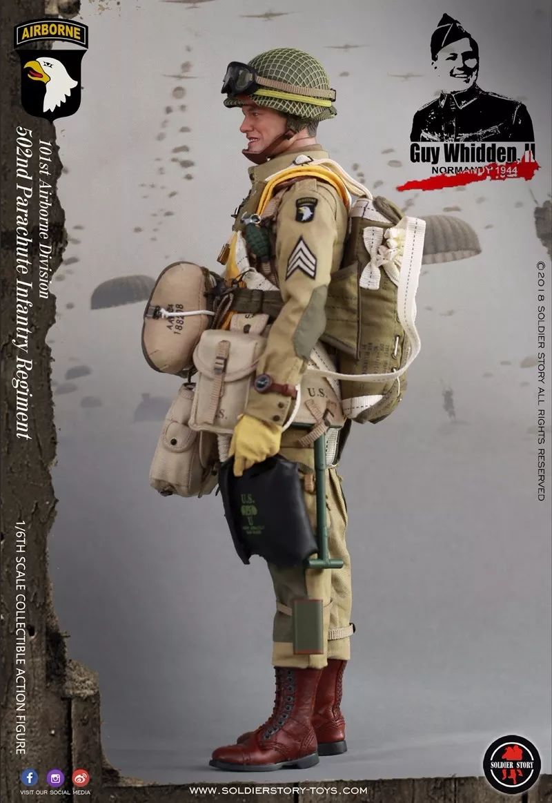 新品预定 soldierstory 1/6 wwii 美军101空降师 502伞降步兵团 伞兵