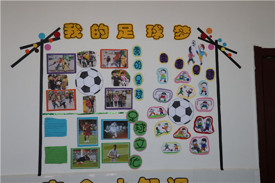 盱眙县官滩幼儿园开展2018年春季 "足球主题墙评比"