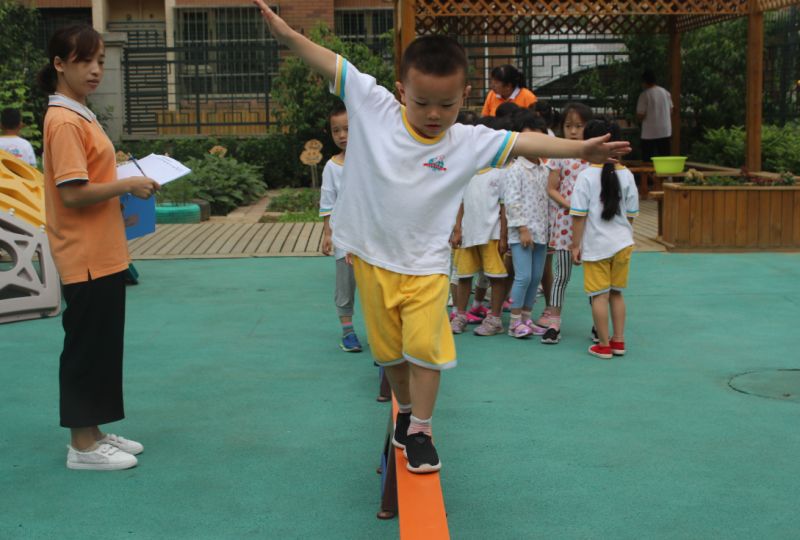 北京京旺小金星幼儿园——幼儿体能测试精彩进行中