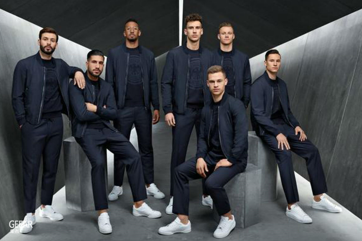 一字排开媲美男模出征俄罗斯世界杯的德国国家男子足球队