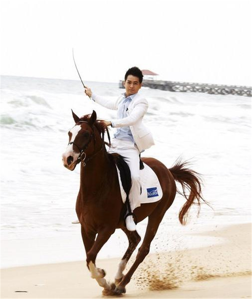 吴京微博发自己和儿子的骑马照,那些骑在马背上的明星