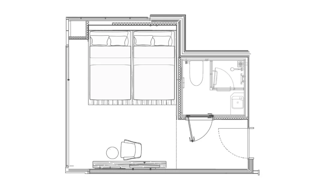 03 「酒店客房」 loft 标准间 面积:25㎡   loft 5㎡ 可容纳人数:1~3