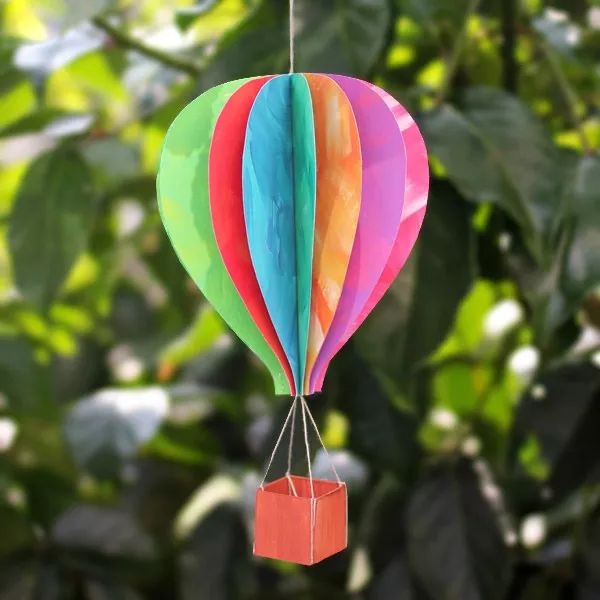 【组图】【手工吊饰】创意热气球挂饰,七彩缤纷,给孩子一个飞行的梦!