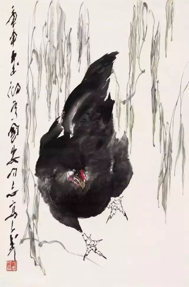 王子武(1936-),长安画派名家,其不但擅画人物,其花鸟作品也自成一家