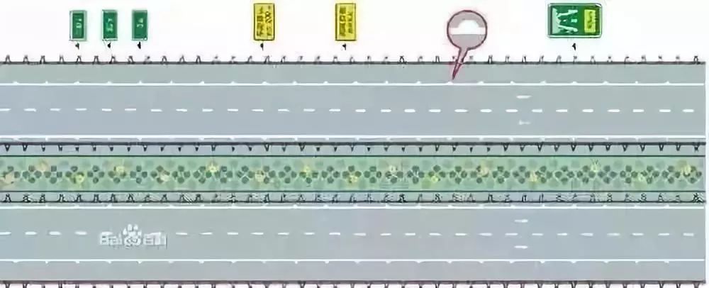 除了上面提到的在高速公路上见到的平行实线外,还有另外两种车距确认