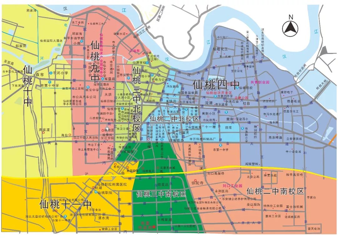 很多家长关心的 2018年 仙桃市各中小学学区划分方案  已经正式出炉