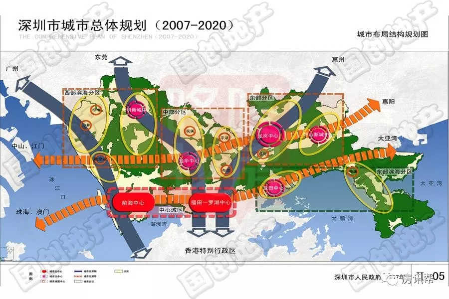 图:深圳东进战略之龙岗区规划空间结构示意图 在龙岗中心城,如果你想