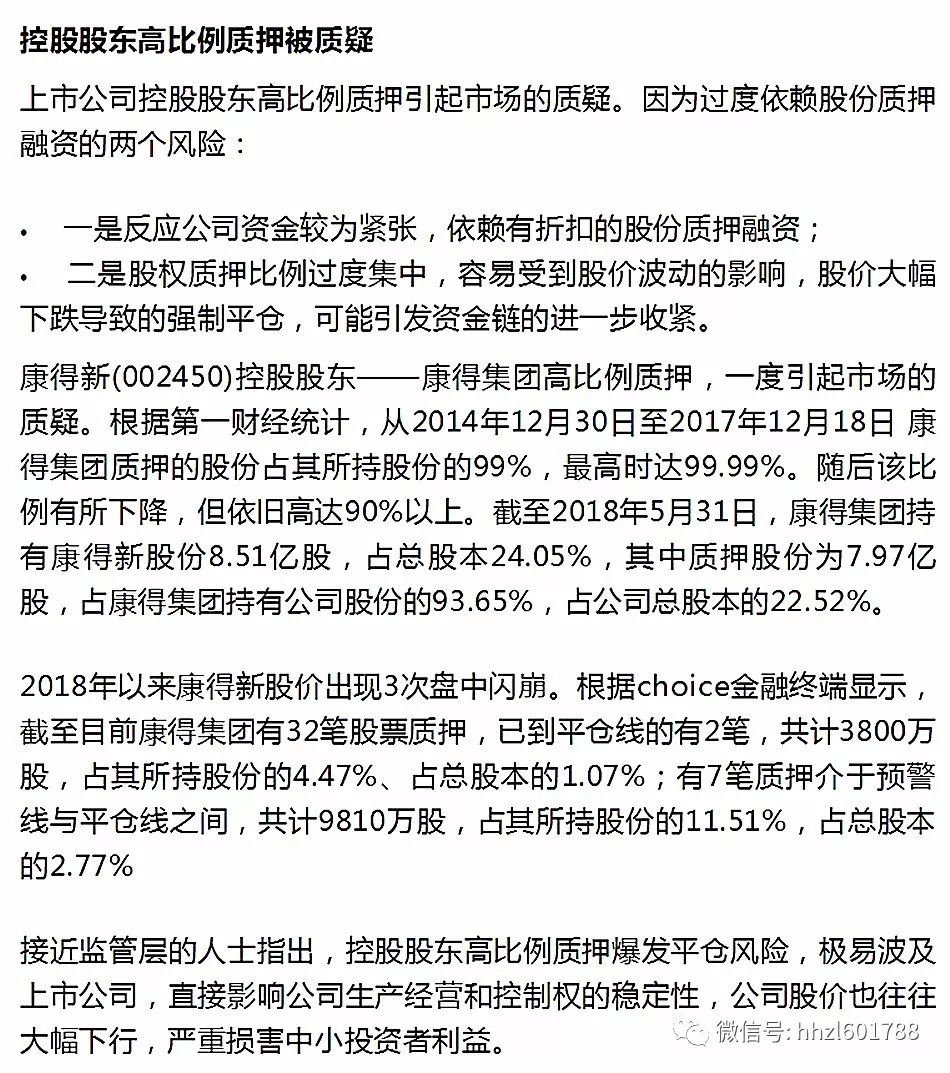 警惕!404家上市公司股票质押触及平仓线,高比