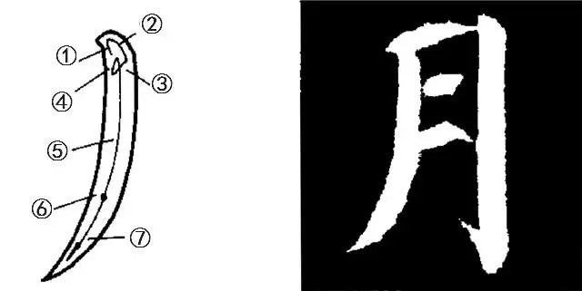 平撇—范字【沂】写法与短斜撇相同,只是斜度小,趋于平势.