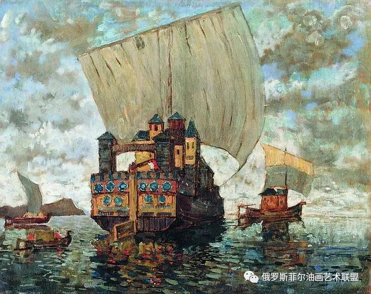 俄罗斯印象派画家康斯坦丁加勒巴多夫油画作品欣赏