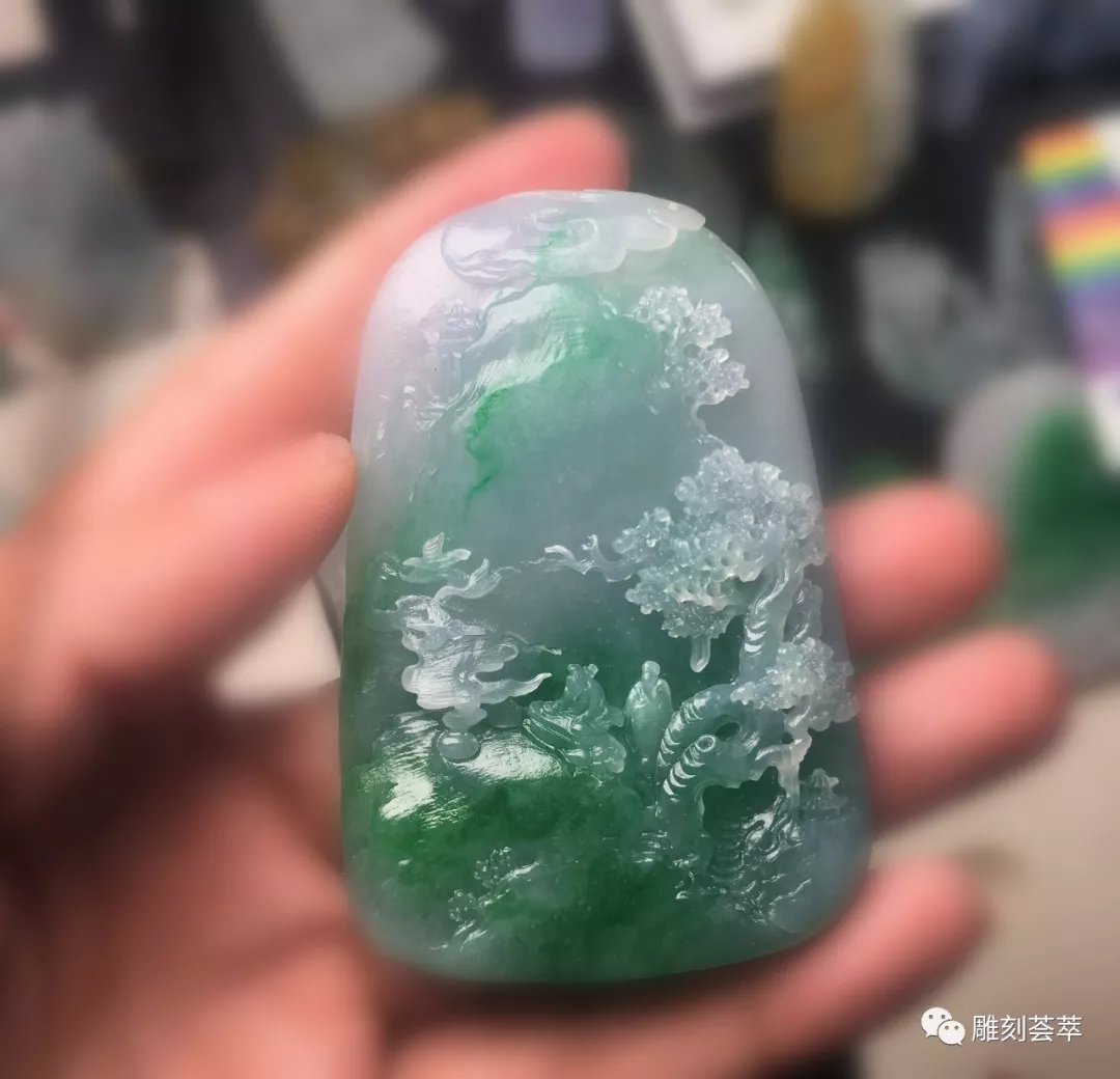 (翡翠谷)许仁强 山水玉雕作品