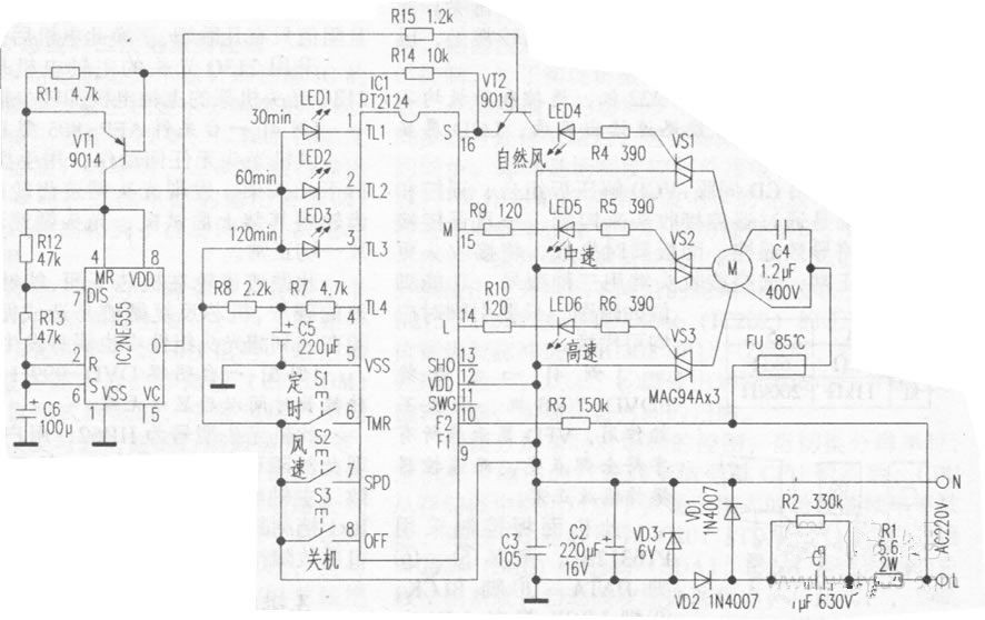 图解最新系列电风扇快修大全,5分钟实例,学会能省开支