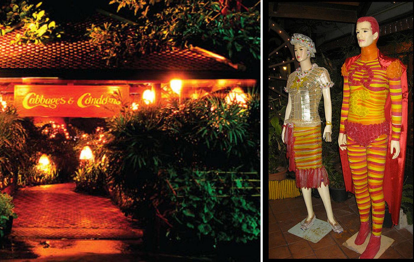 泰国曼谷这家以安全套为主题的餐厅,女生进去都会脸红
