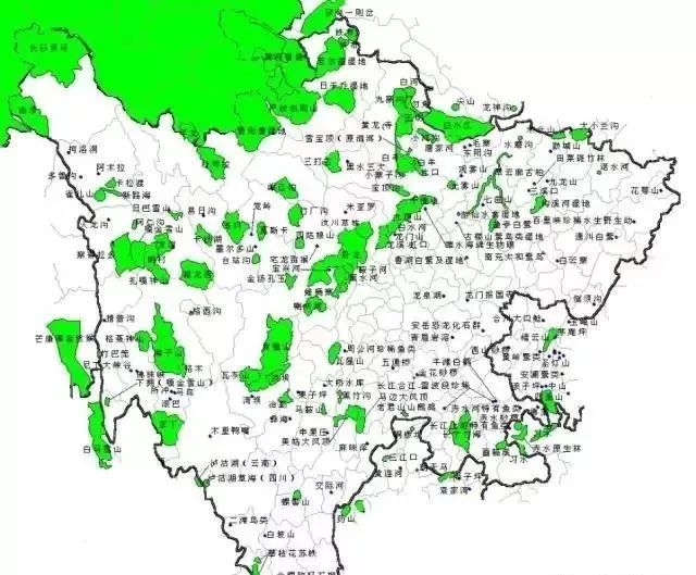 我国474个国家级自然保护区及分布图
