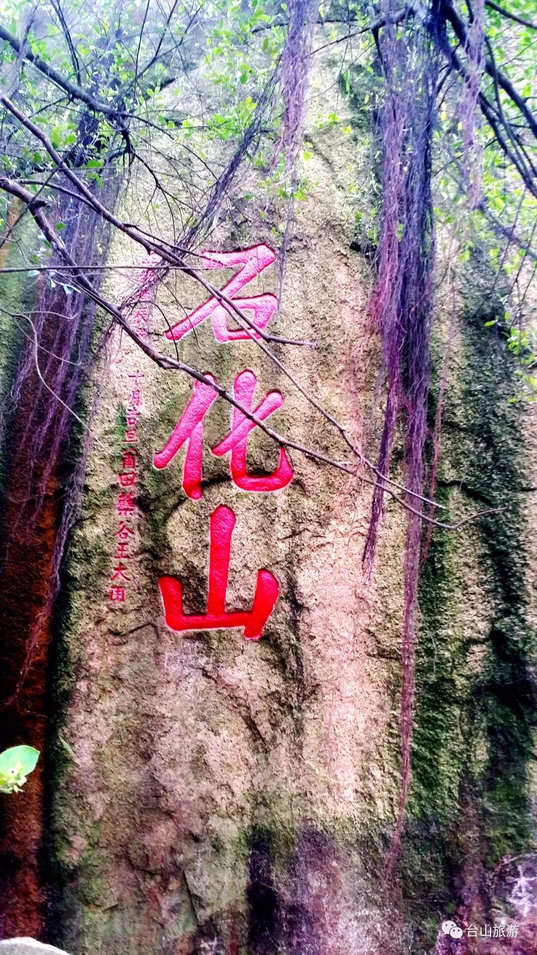 县志对石花山的记载 石花山中的西严寺,台山人又称为西岩寺.是台山