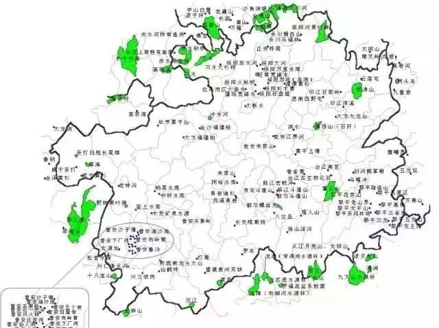 我国474个国家级自然保护区及分布图