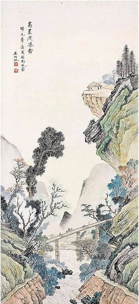 吴待秋(1878-1949)浙江桐乡人,为名画家吴滔之子.