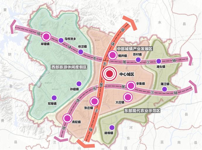 城市规划区范围为全县域,县域即沂南县行区范围,面积1719平方公里.