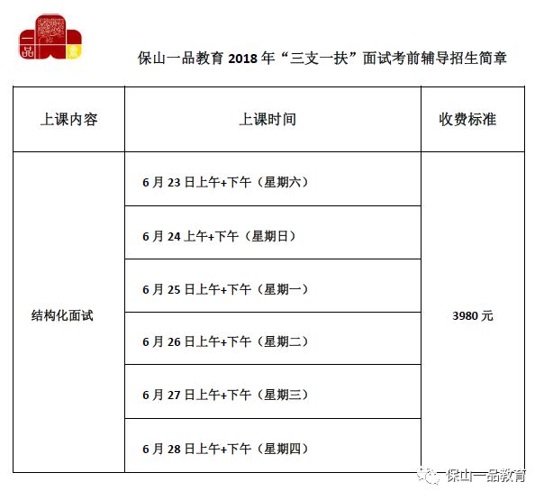 【三支一扶】一品教育三支一扶面试课程即将开班!还不